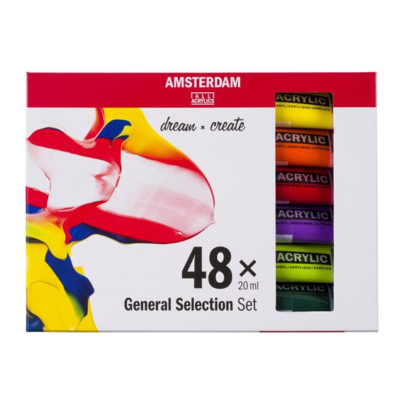 Royal Talens AMSTERDAM Acrylfarbe Set – 48 Farben, 48× 20 ml