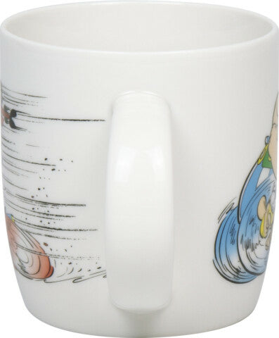 Könitz Porzellan Könitz Becher Asterix Rennen - Courir – 400 ml, Ø 8,8 cm, H 9,2 cm, Knochenporzellan, spülmaschinenfest