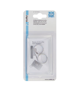 RIEFFEL Ausweishalter – für 1 Ausweis 86 × 54 mm, Kunststoff, transparent, 2er-Pack