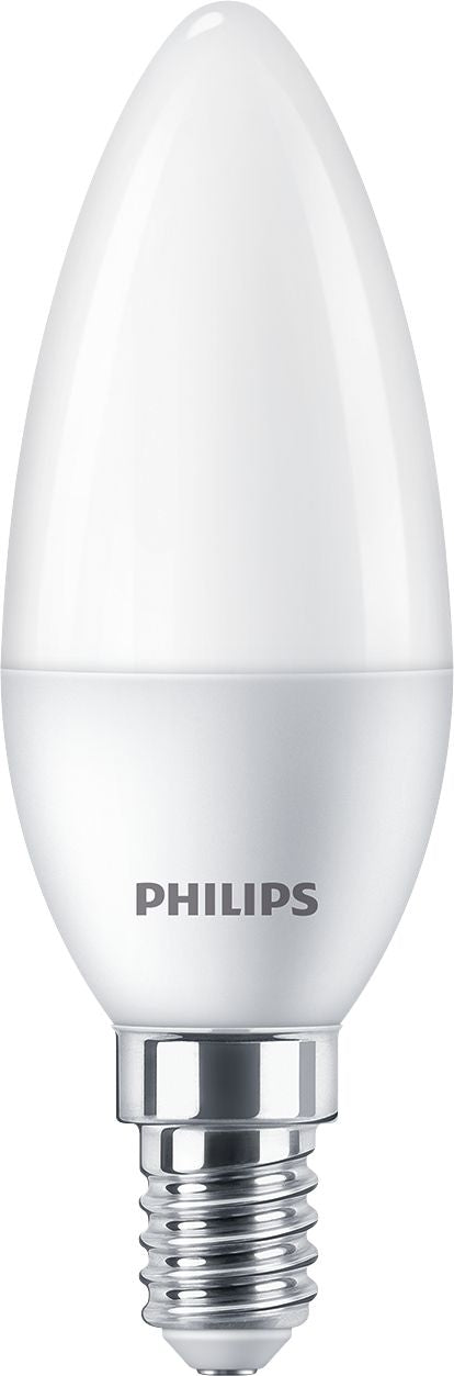 Philips by Signify Philips LED-Leuchtmittel E14 B35 Kerze – 470 lm, 4,9 W, Warmweiss 2700 K – 6 Stk.