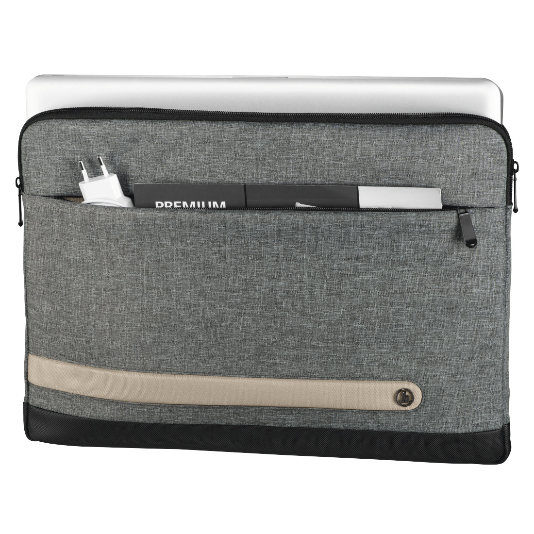 Hama Terra Notebook-Tasche – für Notebooks bis 13,3", 4 l, wasserabweisend, Polyester, grau
