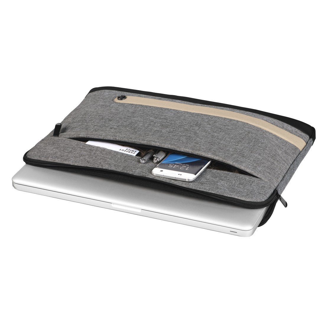 Hama Sleeve Terra Notebook-Tasche – für Notebooks bis 15,6", 6 l, wasserabweisend, Polyester, grau