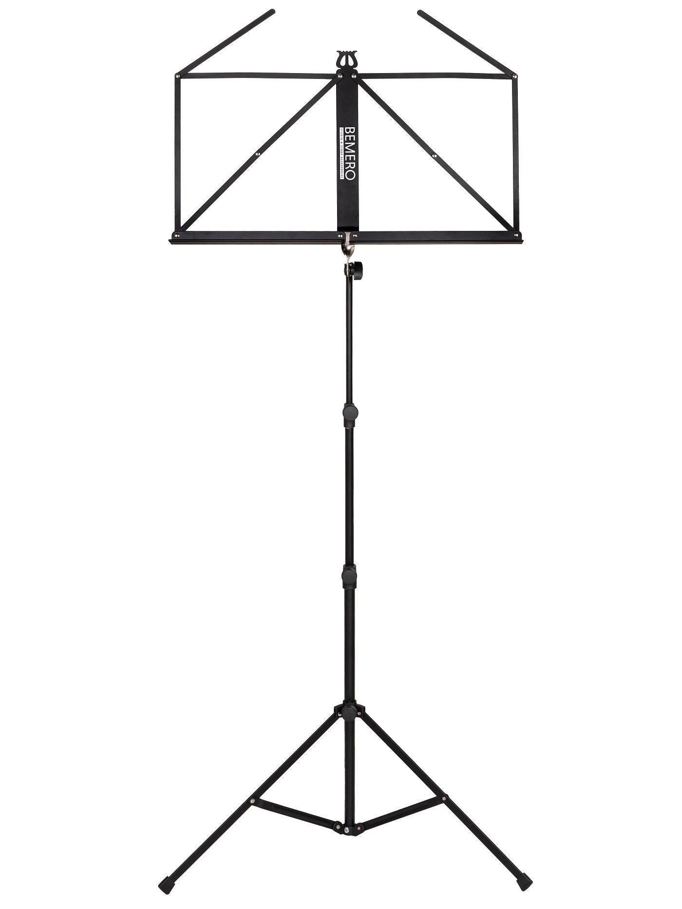 Bemero Notenständer 51–120 cm – höhenverstellbar, faltbar – Stahl, schwarz – MSS-8090BK