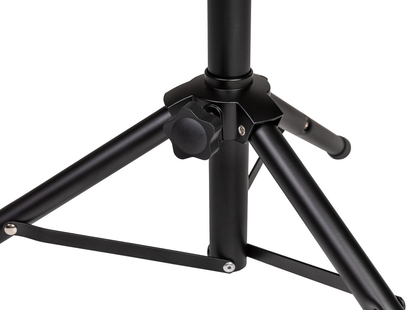 Bemero Notenständer höhenverstellbar 66,5–110 cm – faltbar, gelocht – Stahl, schwarz – MSS-8080BK