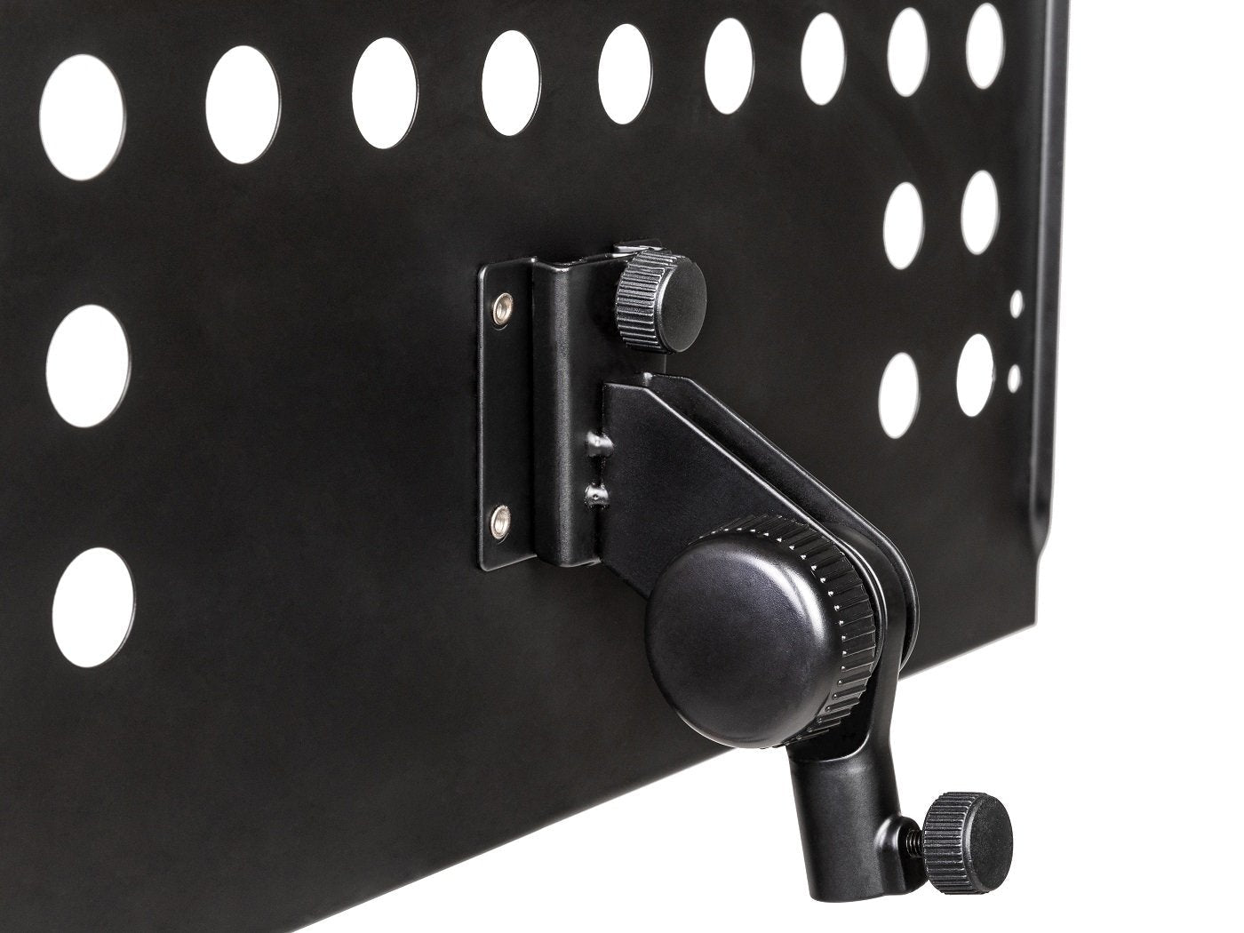 Bemero Notenständer höhenverstellbar 66,5–110 cm – faltbar, gelocht – Stahl, schwarz – MSS-8080BK