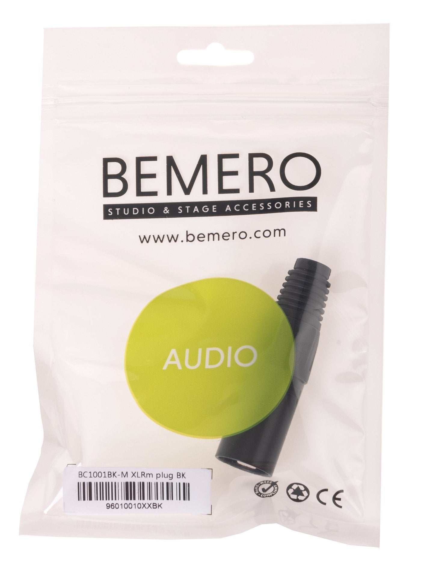 Bemero BC1001BK-M – XLR-Stecker – 3-polig, männlich – schwarz