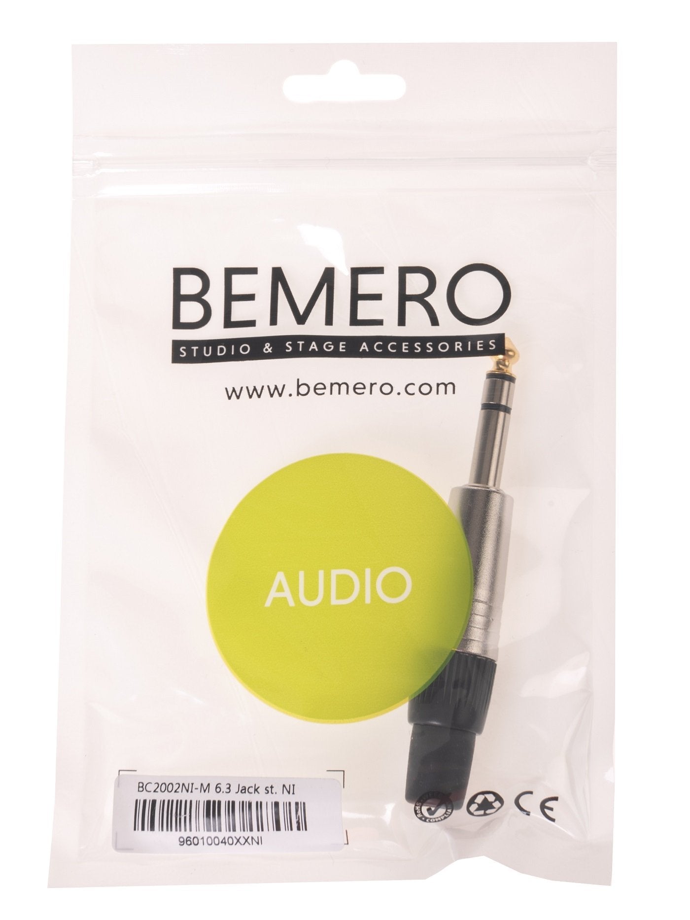Bemero BC2002NI-M – 6,3 mm Stereo-Klinkenstecker – Nickel