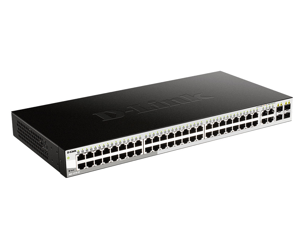 D-Link DGS-1210-52 – Managed L2 Switch – 48× 1G, 4× SFP, 19", 1U