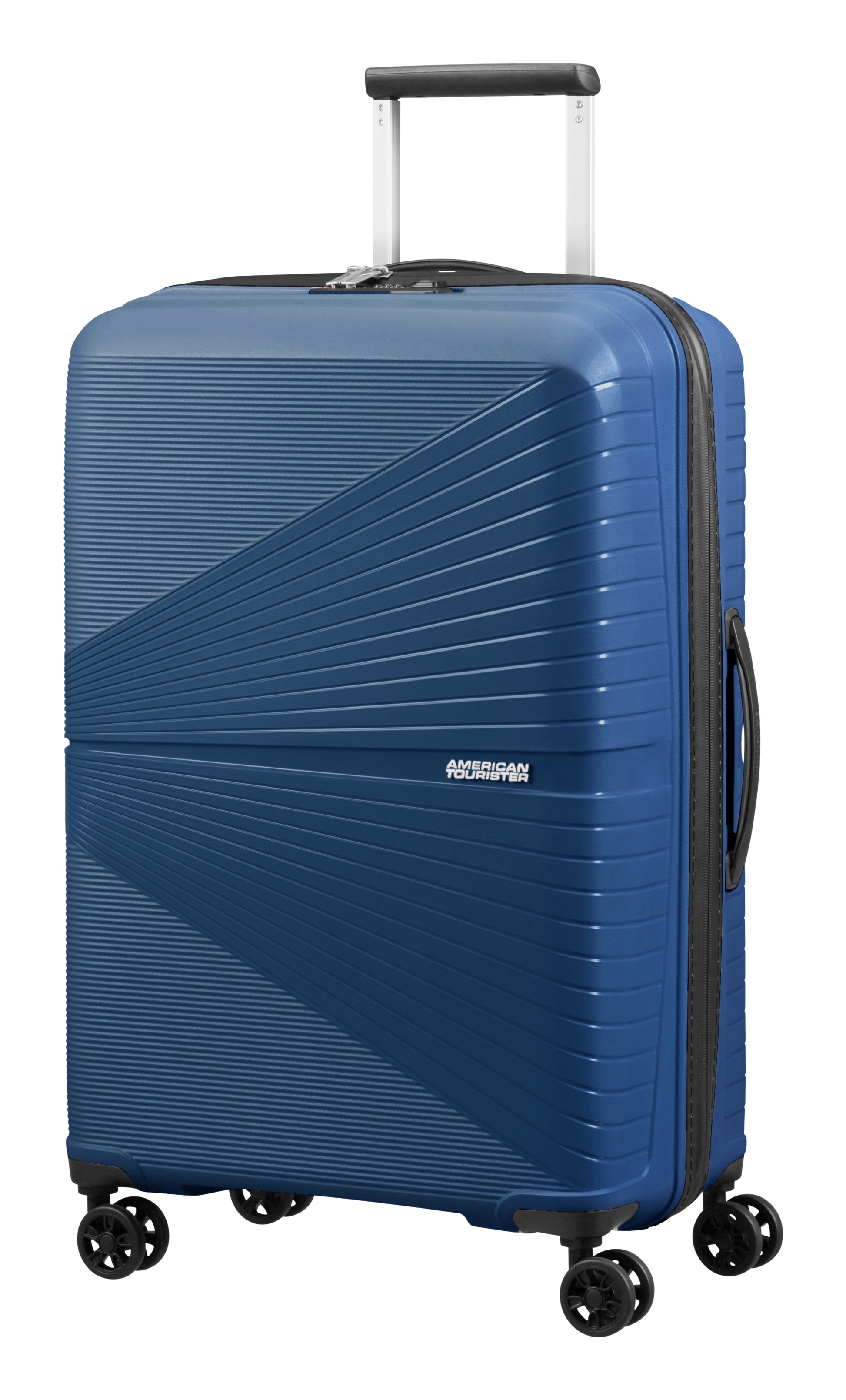 American Tourister Trolley – 67 l, Hartschale, 4 Doppelrollen, mit TSA, Midnight Navy, 44,5 × 67 × 26 cm