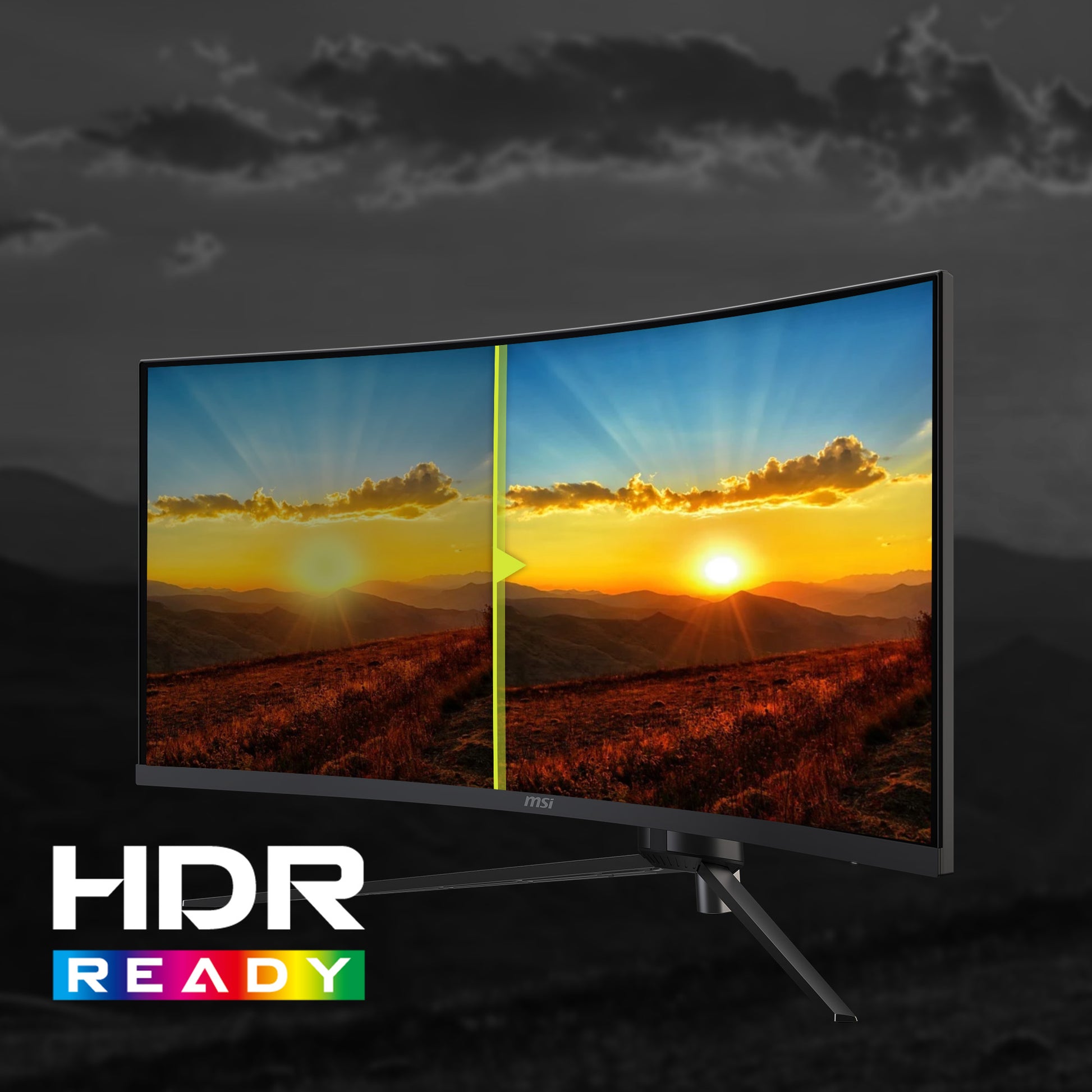 MSI MAG 345CQRDE – Monitor, 34", 3440 × 1440, VA, 180 Hz, 300 cd/m², Gebogen, USB-C, VESA 100 × 100, Schwarz