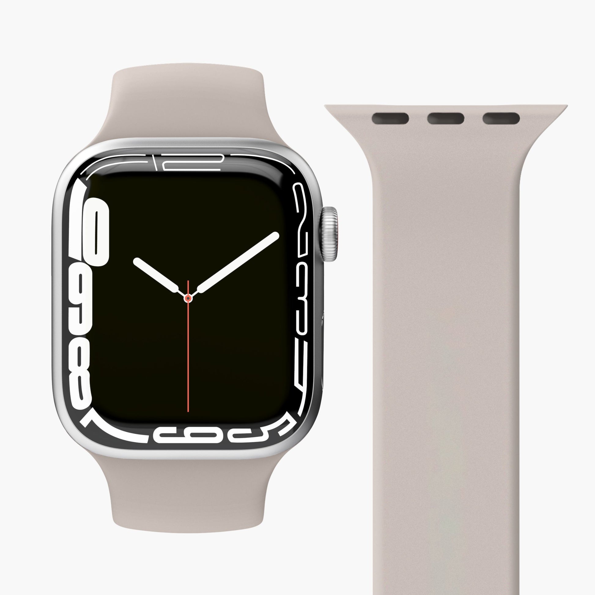 Vonmählen Solo Loop 2 – Armband – für Apple Watch (diverse Grössen), Creme, S, Silikon