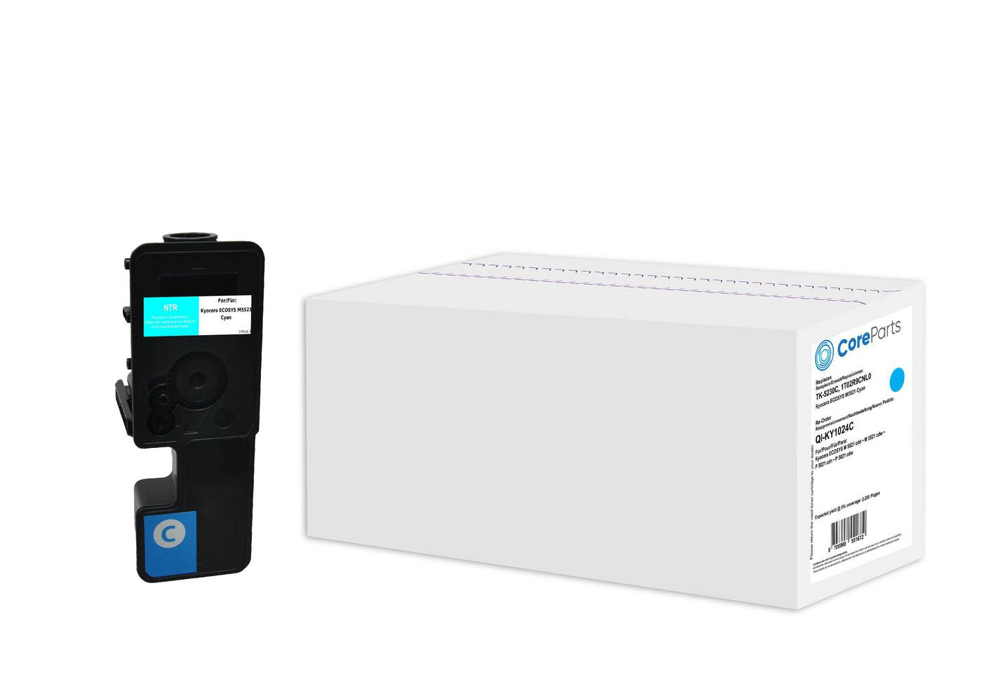 CoreParts TK-5230C Cyan Toner – Kompatibel – 2'200 Seiten – für Kyocera ECOSYS M5521cdn/M5521cdw/P5021cdn