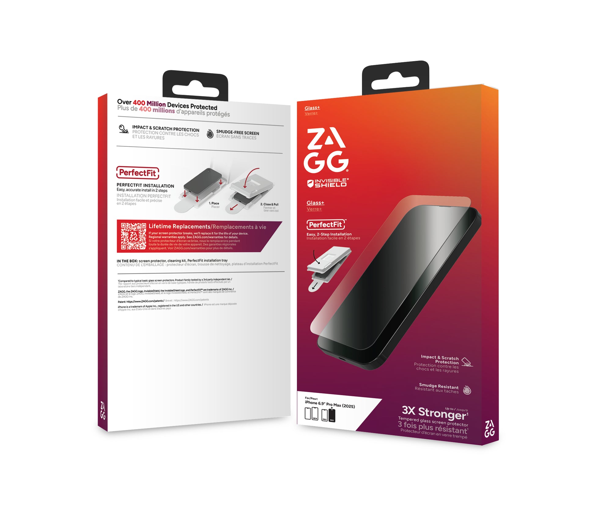 ZAGG Displayschutz (Panzerglas), Anti-Fingerprint – für iPhone 17 Pro Max – mit Applikator