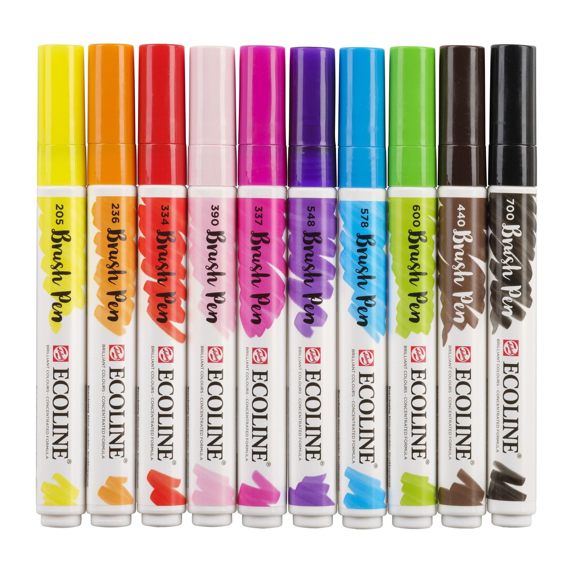 Talens Ecoline Brush Pens – Pinselspitze, wasservermalbar, 10 Farben