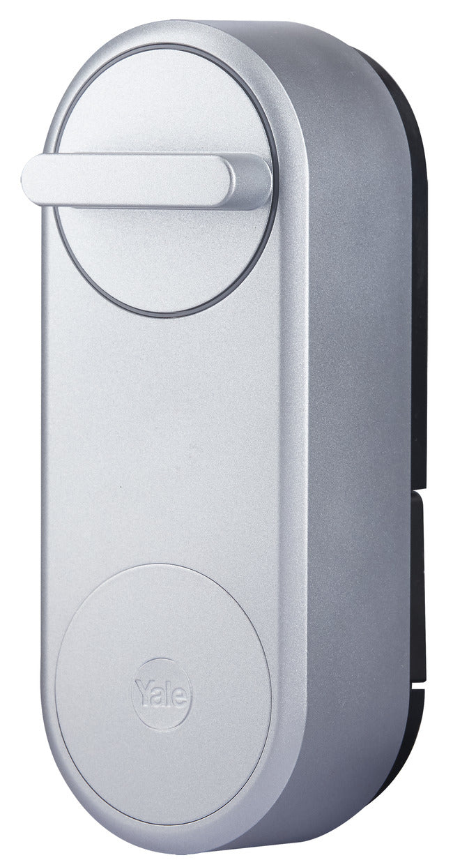 Yale Linus Intelligentes Torschloss – BT 4.2, Kabellos, Batteriebetrieben (4× AA), Tür, 58×58×150 mm, Silber