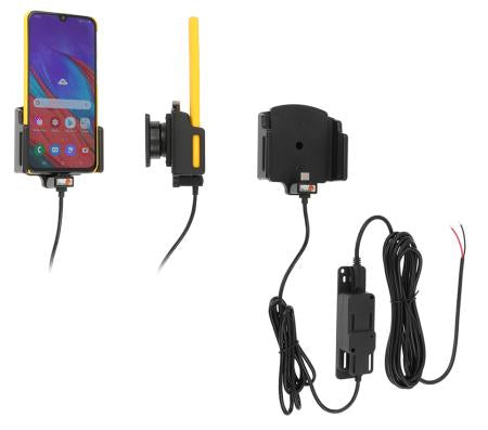 Brodit Aktive Halterung – USB-C, 2× USB 2.0, 360° drehbar – für den Innenbereich – Schwarz