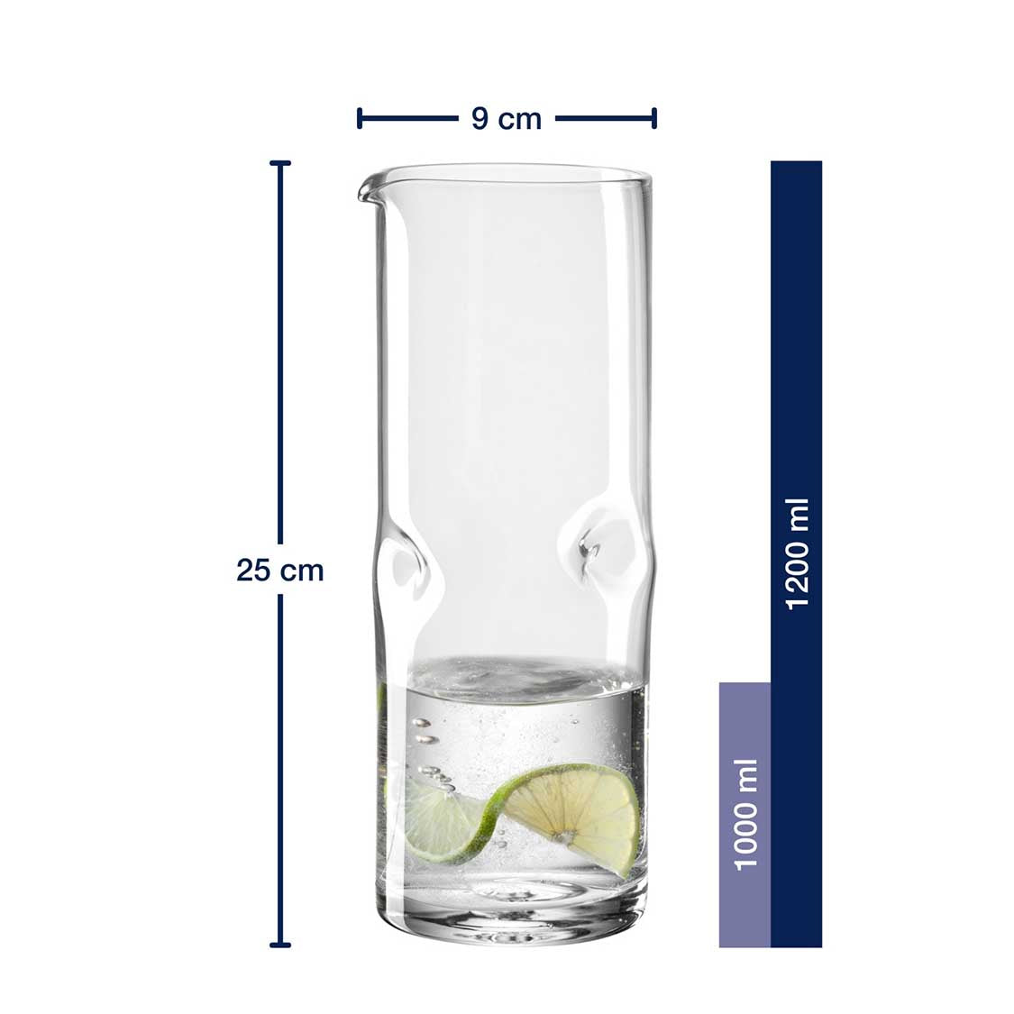 LEONARDO VESUVIO Karaffe – 1 l, Glas, transparent, 1 Stück