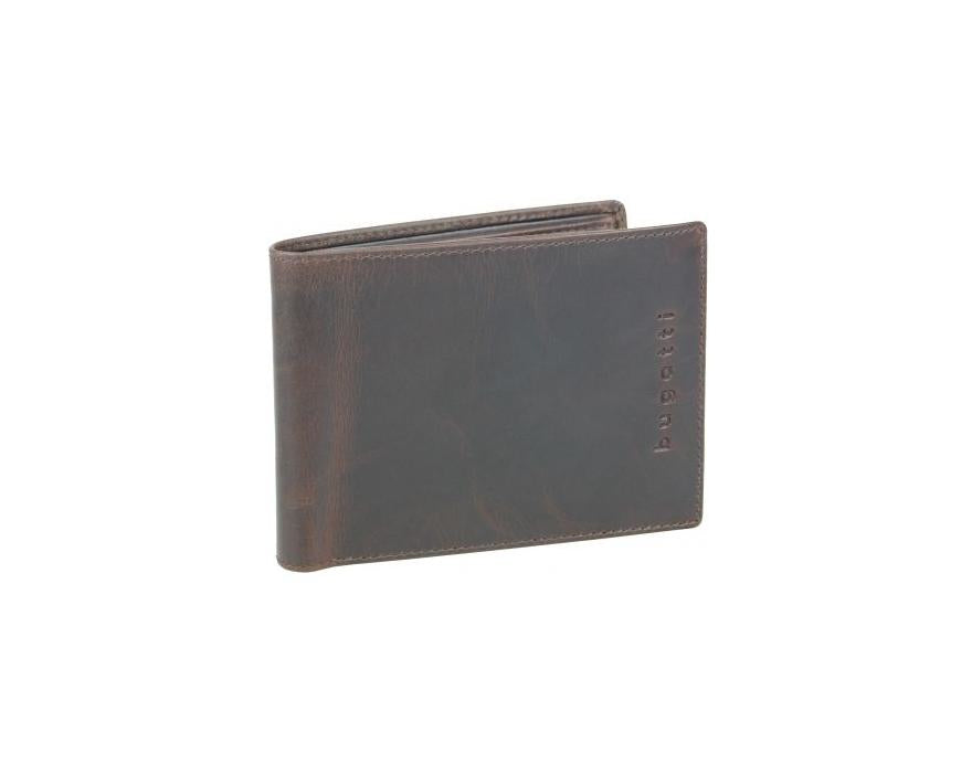 Bugatti cases Bugatti – Brieftasche Romano – RFID-Schutz, Münzfach – 12,5 × 9 × 1,5 cm – Leder, dunkelbraun – 1 Stk.