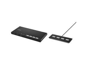 Belkin PP4.0 – KVM-Switch, 4-Port, Dual-Head HDMI, modular, sicher, mit Fernbedienung