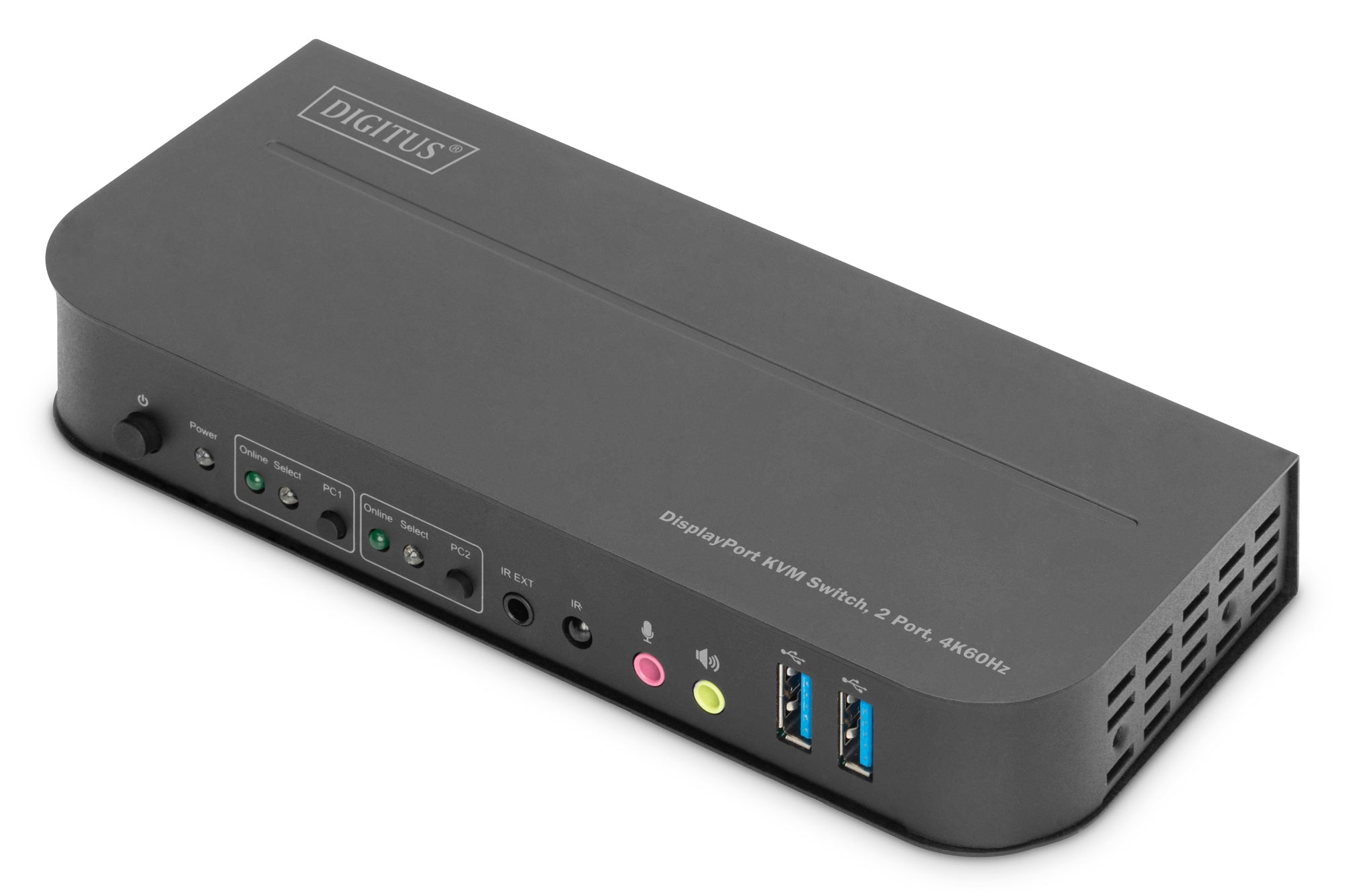Digitus KVM-Switch 2×1, DisplayPort/HDMI/USB 3.2 Gen 1, 4K (4096 × 2160), 32,4 Gbit/s