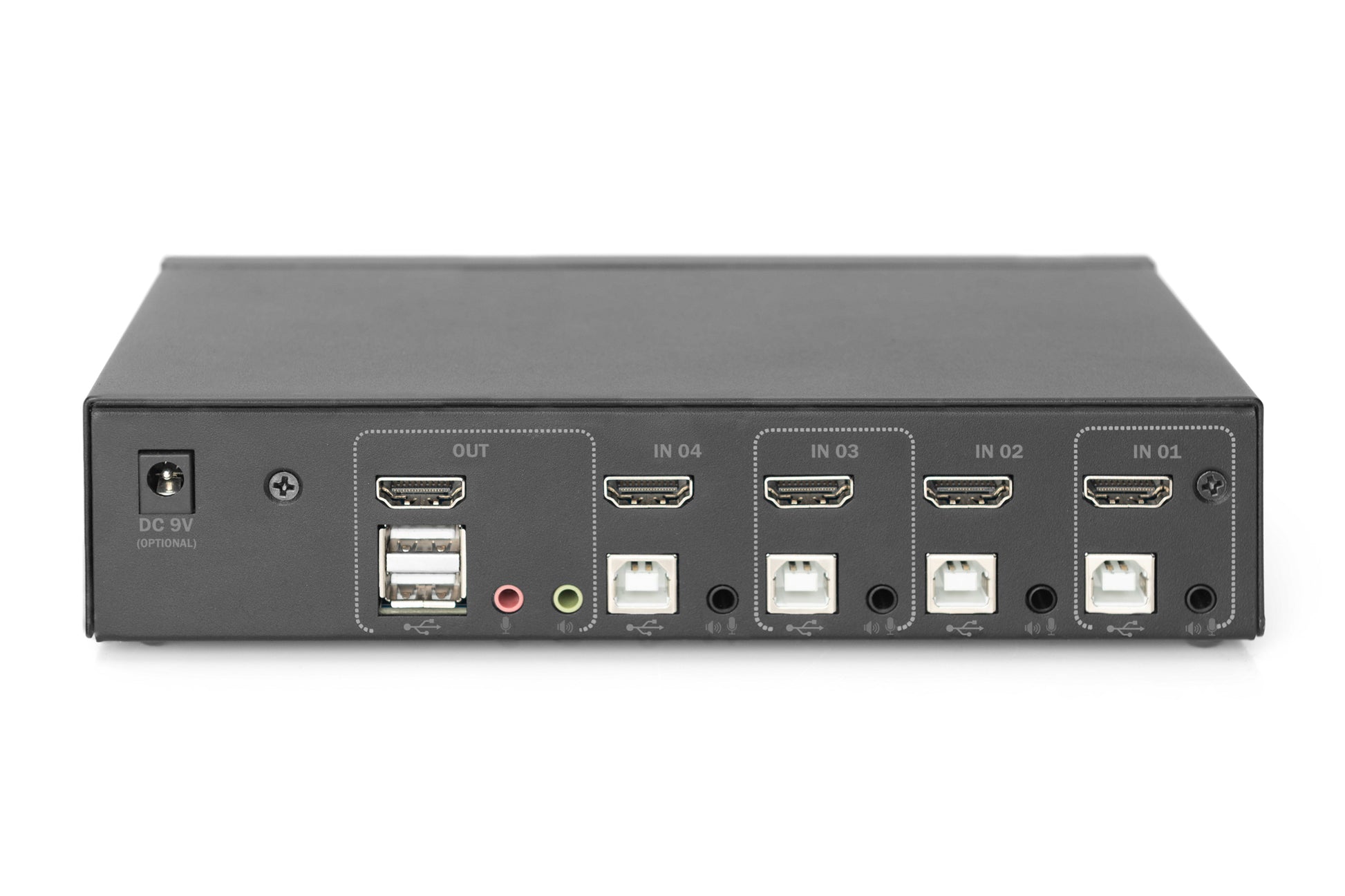 Digitus KVM-Switch 4×1, HDMI/DisplayPort, USB 2.0, 4K (3840 × 2160)