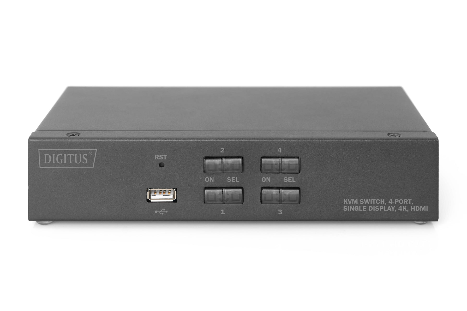 Digitus KVM-Switch 4×1, HDMI/DisplayPort, USB 2.0, 4K (3840 × 2160)
