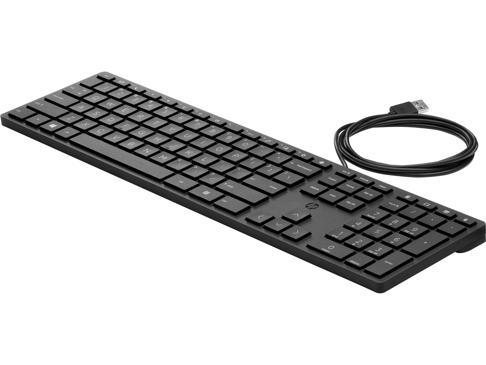 HP Tastatur – mechanisch, kabelgebunden – USB – QWERTY (US-INT) – schwarz