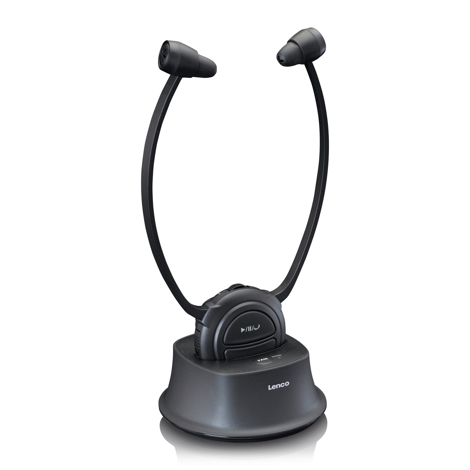 Lenco HPW-400 In-Ear Kopfhörer – Stereo, Kabel + BT, Schwarz