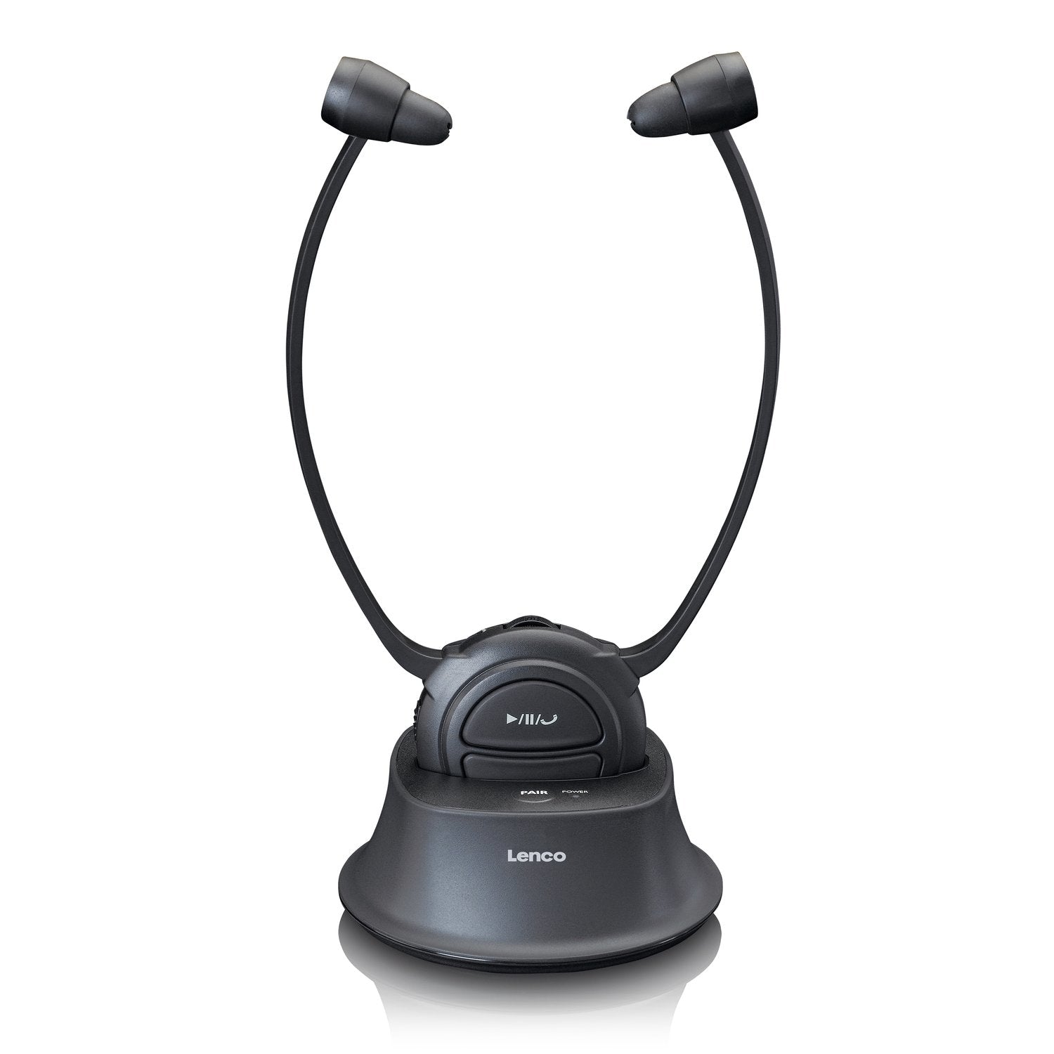 Lenco HPW-400 In-Ear Kopfhörer – Stereo, Kabel + BT, Schwarz