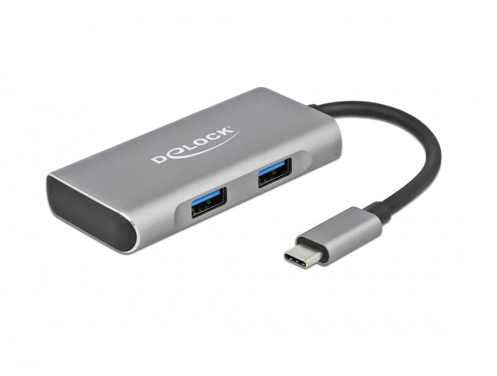 DeLOCK USB-Hub – USB-C, 2× USB-A, 2× USB-C, für Windows/Mac/Linux