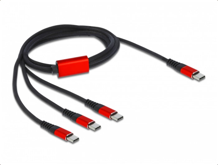 DeLOCK Multi-Kabel – 3-in-1 USB-C auf USB-C 1 m