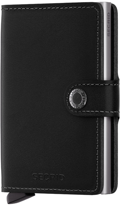 Secrid Miniwallet Kartenetui – RFID-Schutz – für 4–6 Karten (je nach Prägung) – Leder – Schwarz