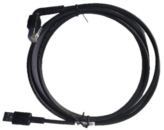 Zebra USB-Kabel – CBL-U20755-01 – USB-A auf RJ-50, gerade/abgewinkelt – für DS55 – schwarz – 2,1 m