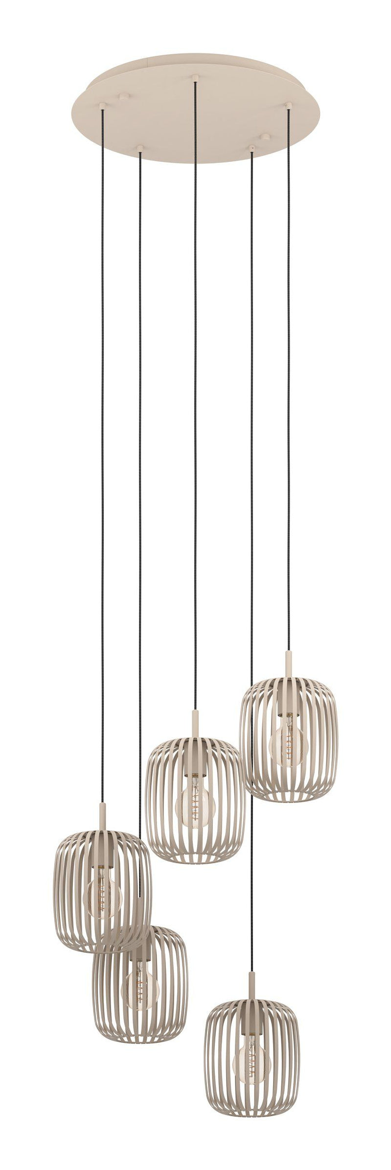 EGLO Pendelleuchte ROMAZZINA – Ø 50 × 200 cm, 200 W, nicht dimmbar, beige, exkl. E27