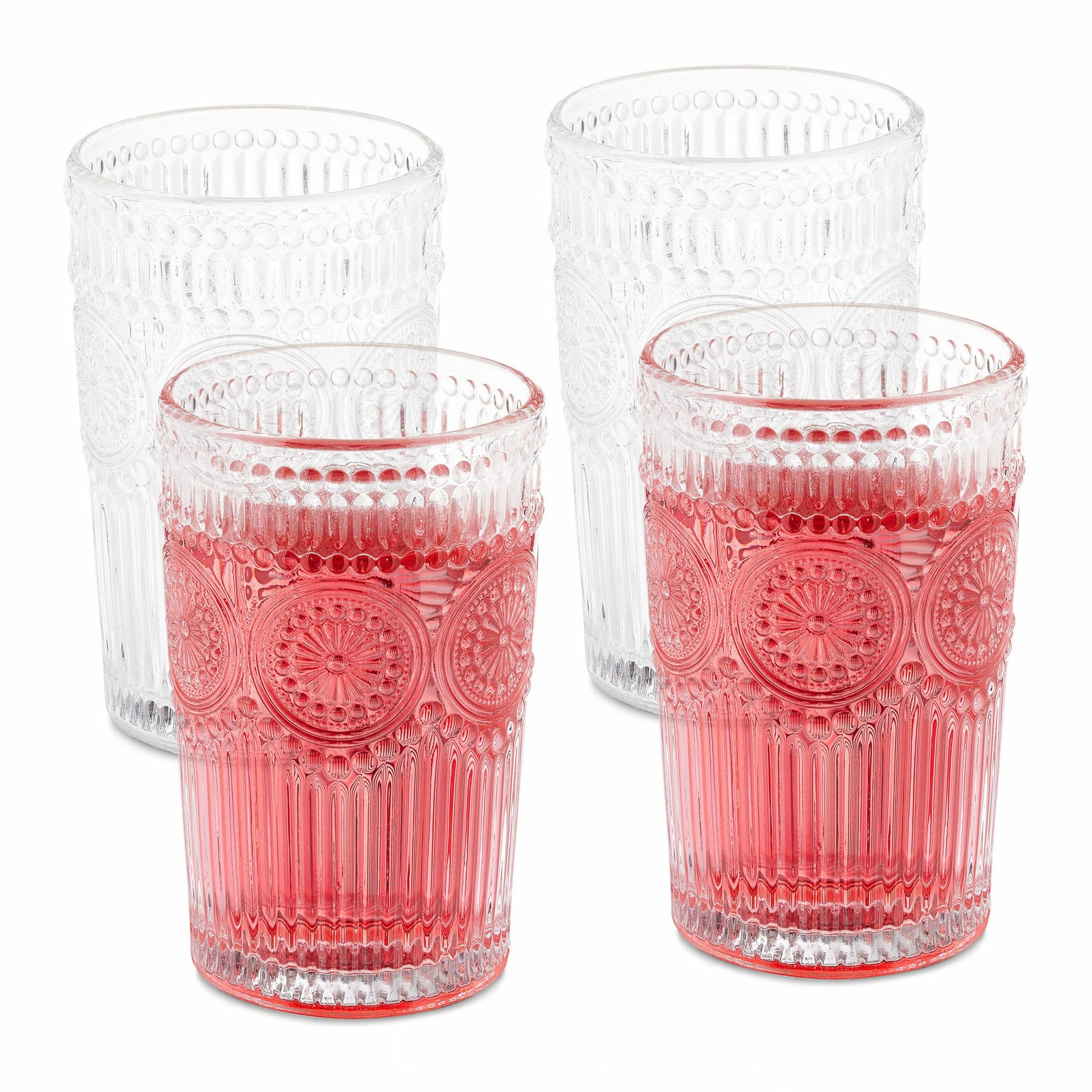 Relaxdays Trinkglas – 300 ml, Ø 8,0 cm, H 13,0 cm, Transparent