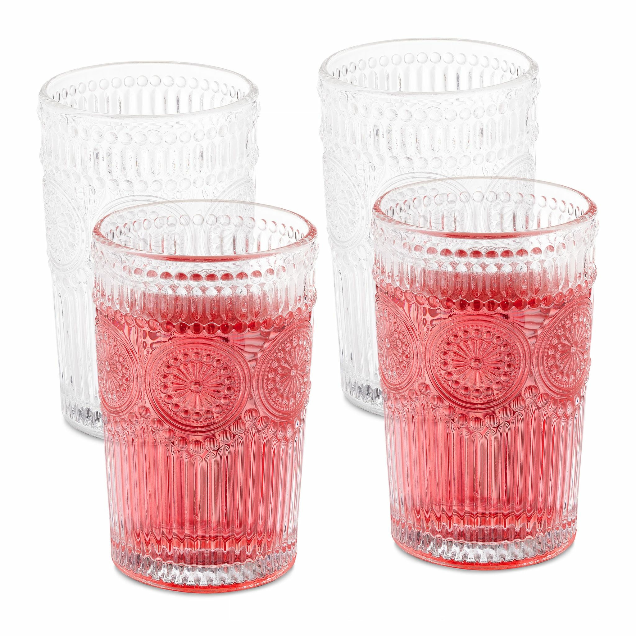 Relaxdays Trinkglas – 300 ml, Ø 8,0 cm, H 13,0 cm, Transparent