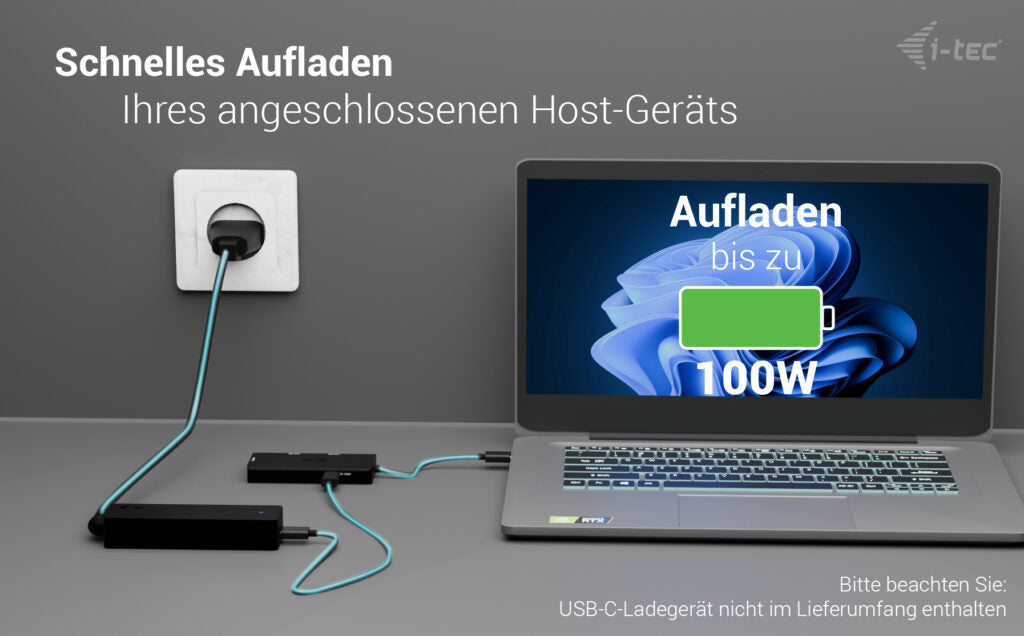 i-tec USB-C zu 3× HDMI Adapter – 4K (3840 × 2160) @ 144 Hz, HDMI 2.0, 0,2 m – für Windows/Mac/Linux