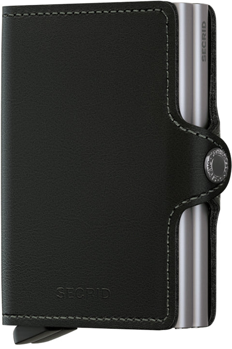 Secrid Kartenetui Twinwallet – mit RFID-Schutz, Slider-Verschluss – 70×102×25 mm – 8–12 Karten – Schwarz