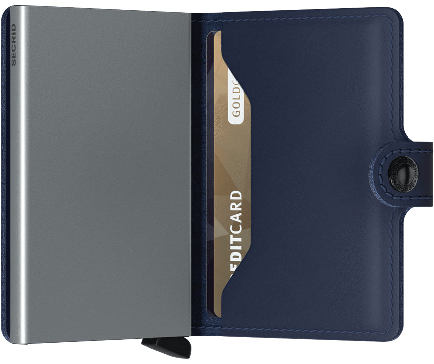 Secrid Miniwallet (Brieftasche) – RFID-Schutz, Slider-Verschluss – 4–6 Karten – Navy