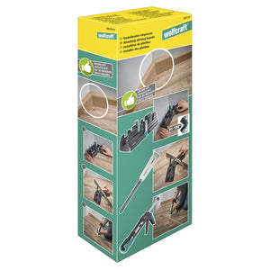 wolfcraft GmbH Wolfcraft Sockelleisten Montage Set – 3 Stück, Grau
