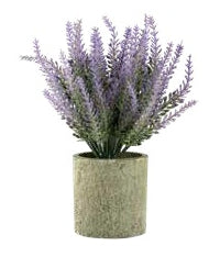 Dekomat AG Künstliche Topfpflanze – Lavendel, 22 cm – Kunststoff, mehrfarbig