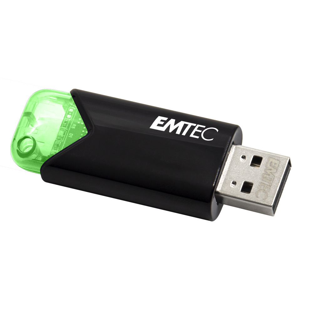Emtec B110 Click Easy USB-Stick – 64 GB, USB 3.2, Gehäuse aus 100% recyceltem Kunststoff ohne Kappe