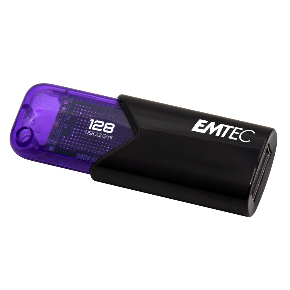 Emtec B110 Click Easy USB-Stick – 128 GB, USB 3.2, violett
