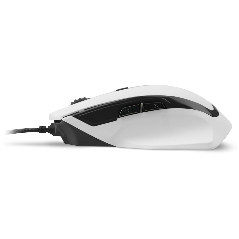 R-Go Tools Sharkoon SHARK Force II – Gaming-Maus – Kabelgebunden (USB-A), 4200 DPI, Rechts, Weiss