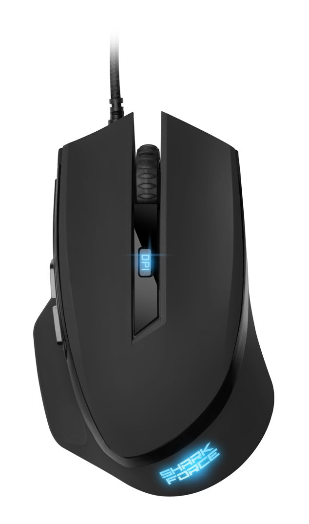 Sharkoon SHARK Force II – Gaming-Maus – Kabelgebunden (USB-A), 4200 DPI, RGB-Beleuchtung, rechts, Schwarz