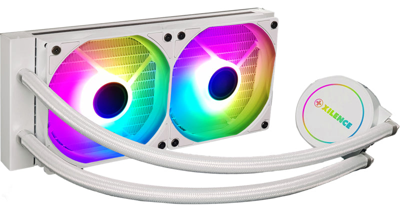 Xilence LQ240.W.ARGB – All-in-One Wasserkühlung – 240 mm, 2×120 mm, ARGB, 300 W, für AM5/AM4/LGA1700 und andere