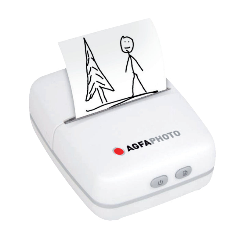 AgfaPhoto Realkids – Mobildrucker, USB (Micro-USB), Bluetooth, inkl. Akku
