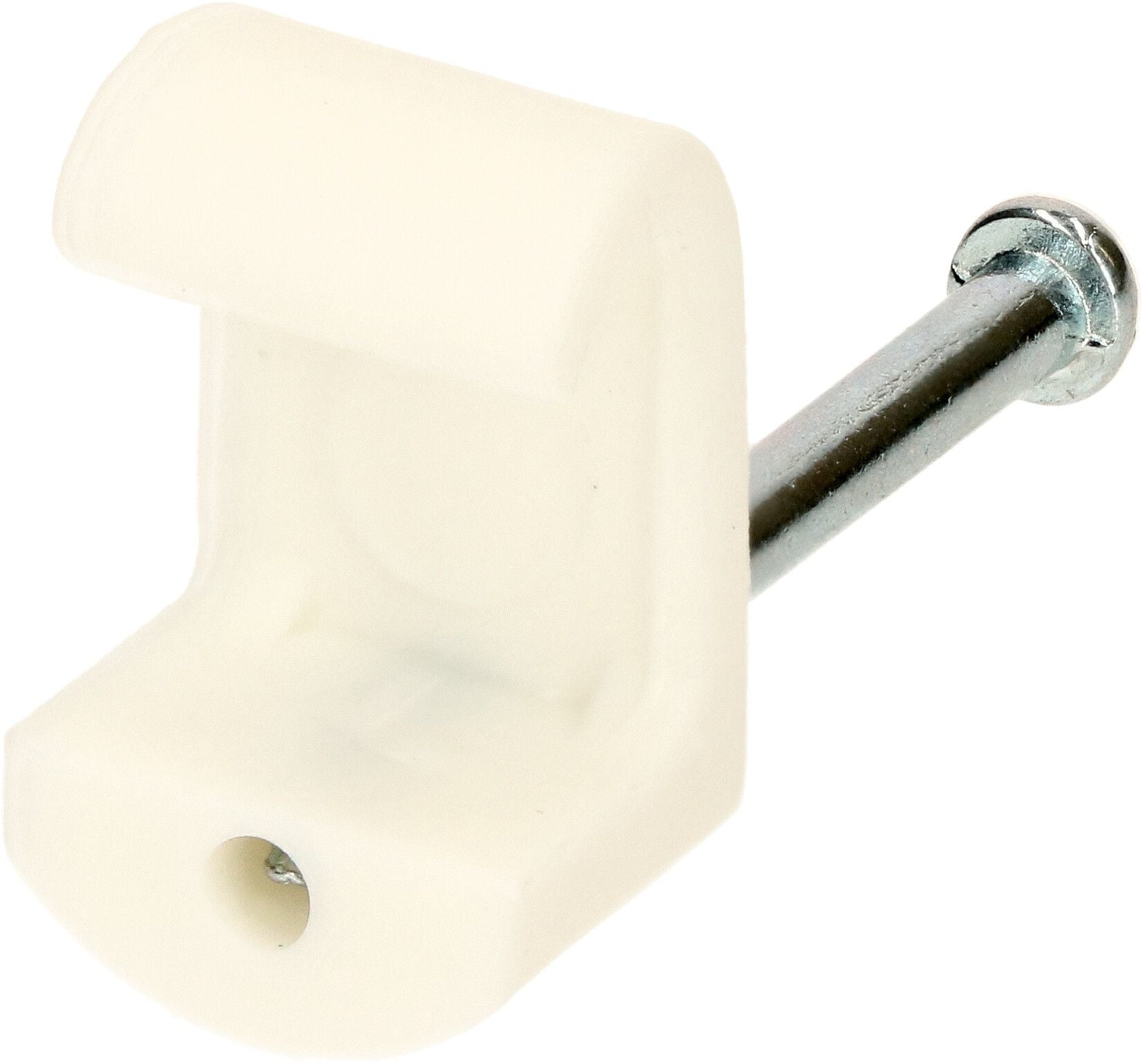 Max Hauri AG Max Hauri Kabelhalter, mit Nagel, Ø 7–10 mm, 50er-Pack – weiss