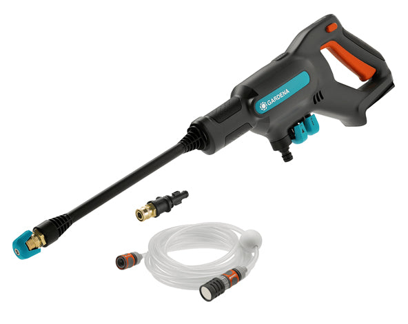 Gardena Reinigungsgerät AquaClean 24/18V P4A – 24 bar, 5 m Schlauch, Grau