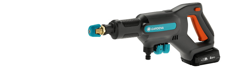 Gardena Reinigungsgerät AquaClean 24/18V P4A – 24 bar, 5 m Schlauch, Grau